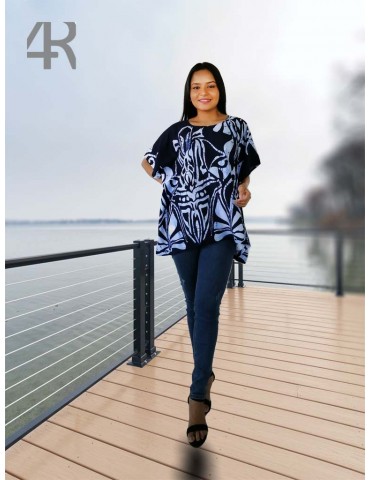 Round neck Bathik top 