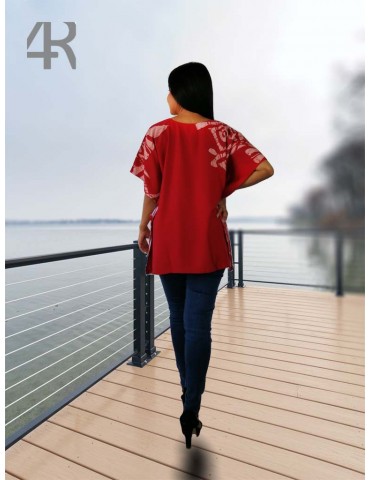 Round neck Bathik top 